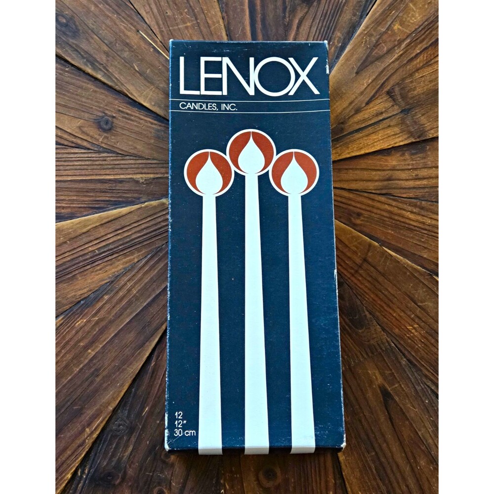 Lenox 12 in White Unscented Wax Taper/Dinner Candles, Pack of 9